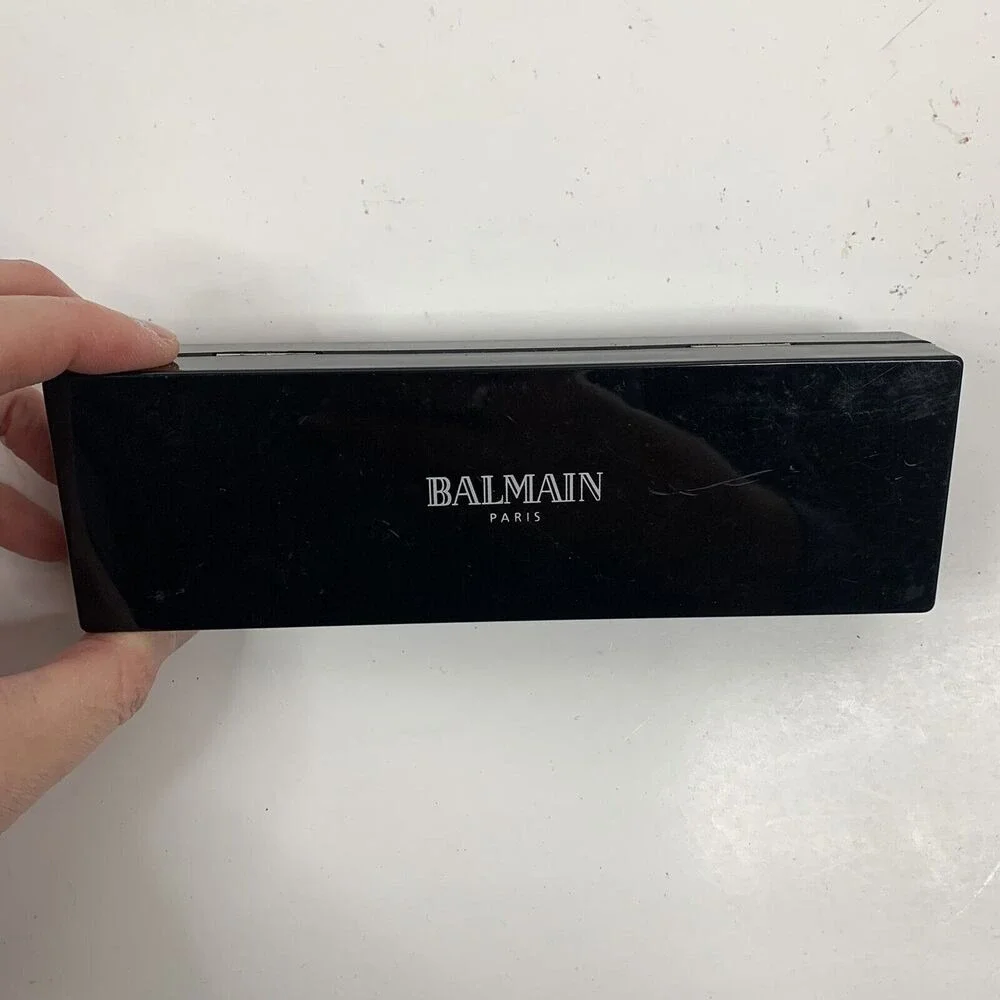 Balmain Paris Pen Case Black Hinged Holder No Pen‎ Included Empty